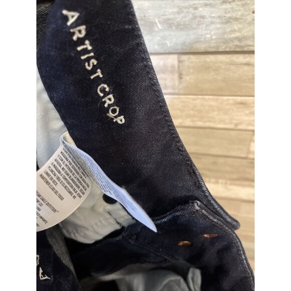 Women’s American eagle denim jeans distressed straight leg dark wash size 2 - Picture 10 of 10